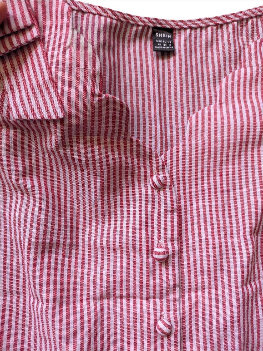 ♥️ NEW Pink & White Striped Casual Button-Down Shirt